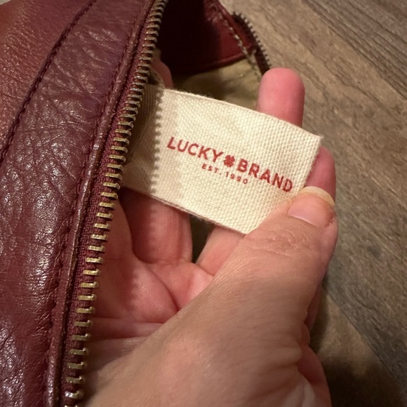 Lucky Brand Deep Red Boho Leather Crossbody - Picture 11 of 14